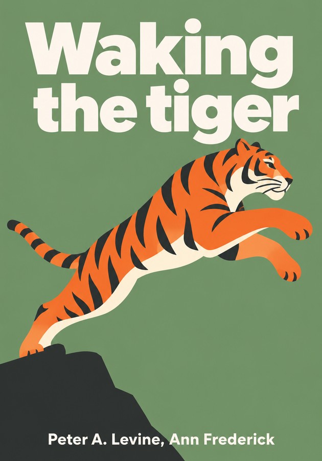 Book cover of Waking the tiger by Peter A. Levine & Ann Frederick — critical summary review on 12min