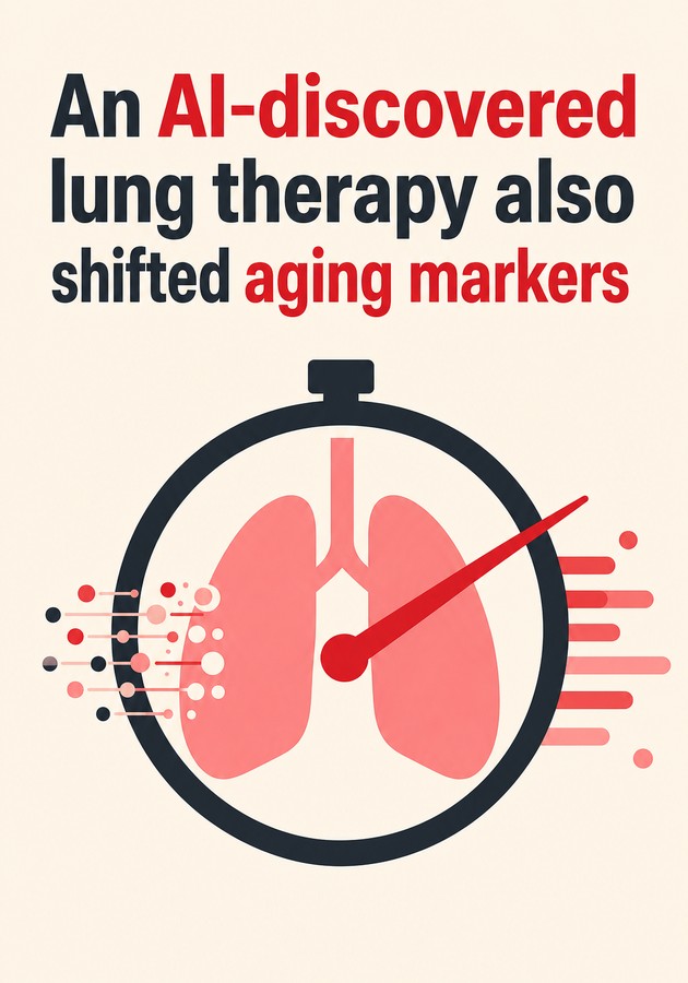 Book cover of An AI-discovered lung therapy also shifted aging markers by 12min Originals — critical summary review on 12min
