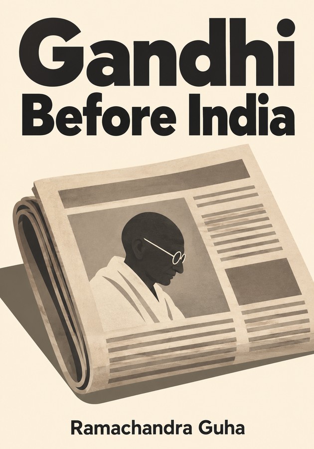 Book cover of Gandhi Before India by Ramachandra Guha — critical summary review on 12min