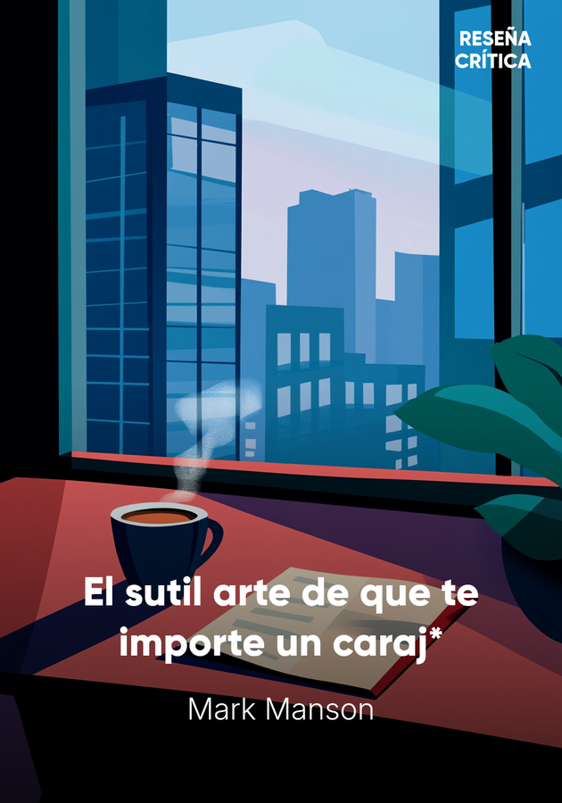 Portada del libro El sutil arte de que te importe un caraj*, de Mark Manson — resumen crítico y reseña en 12min