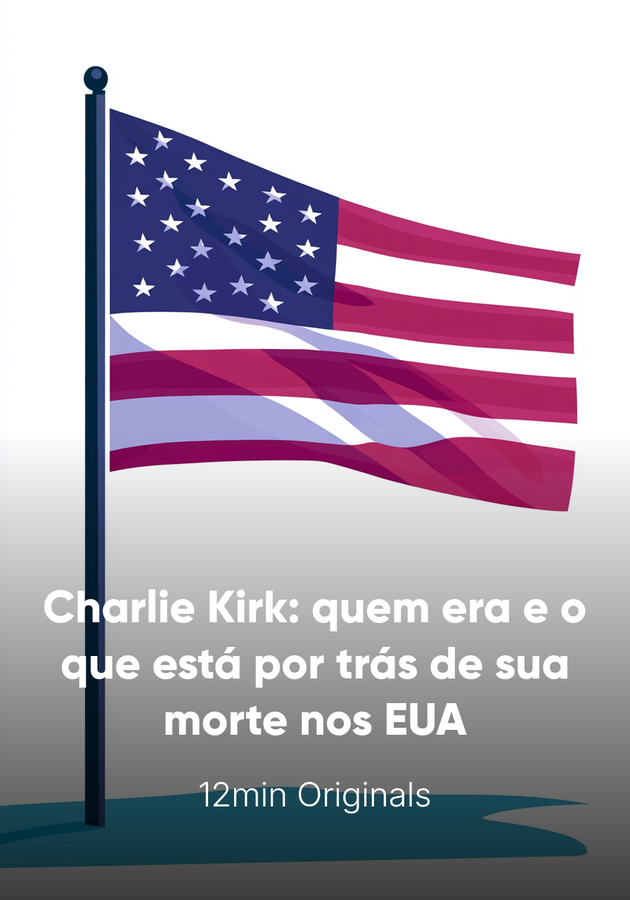 Capa do livro Charlie Kirk: quem era e o que está por trás de sua morte nos EUA, de 12min Originals — resumo e resenha crítica no 12min
