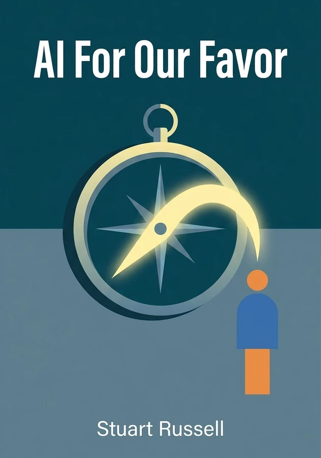 Book cover of AI For Our Favor by Stuart Russell — critical summary review on 12min