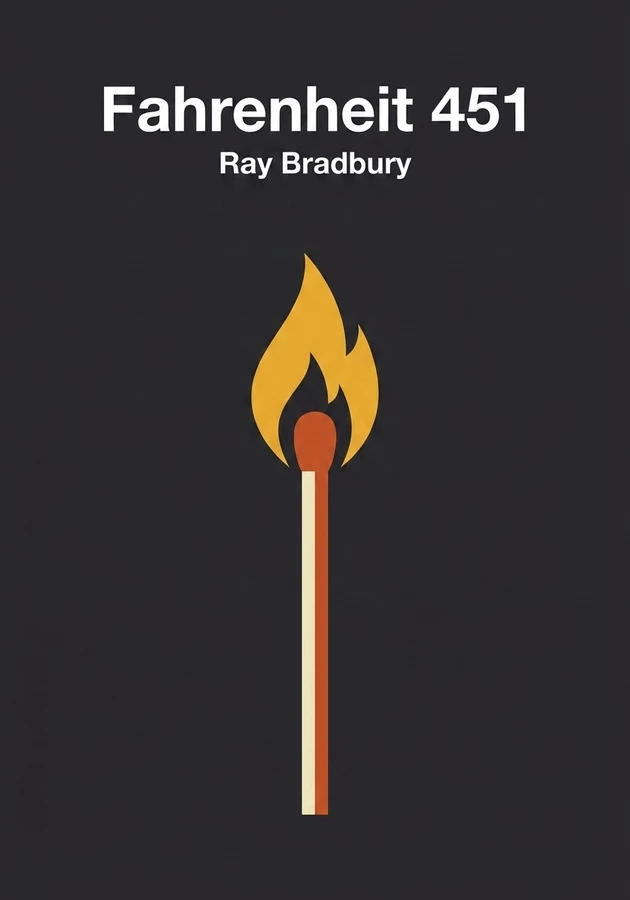 Portada del libro Fahrenheit 451, de Ray Bradbury — resumen crítico y reseña en 12min