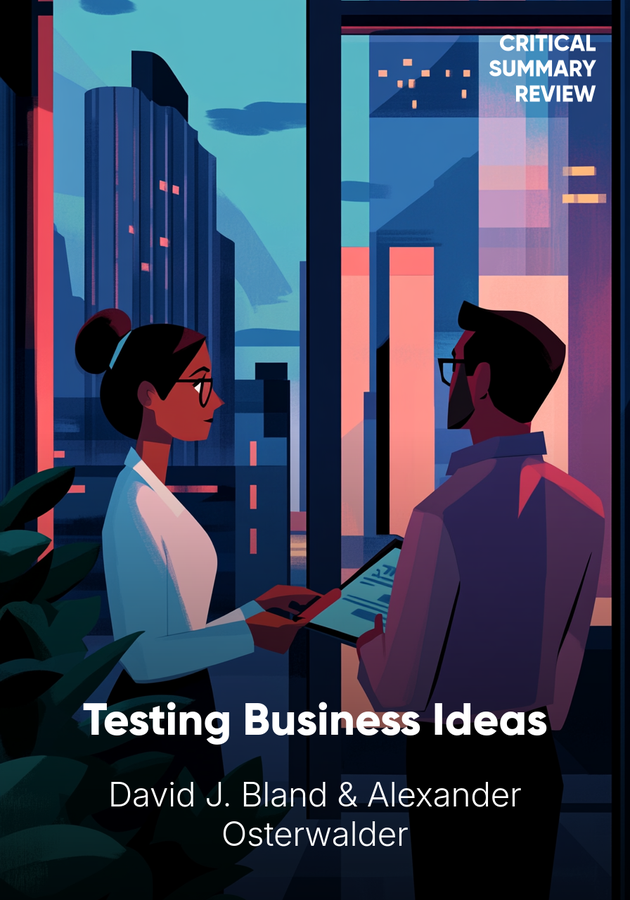 Book cover of Testing Business Ideas by Alex Osterwalder & David J. Bland — critical summary review on 12min