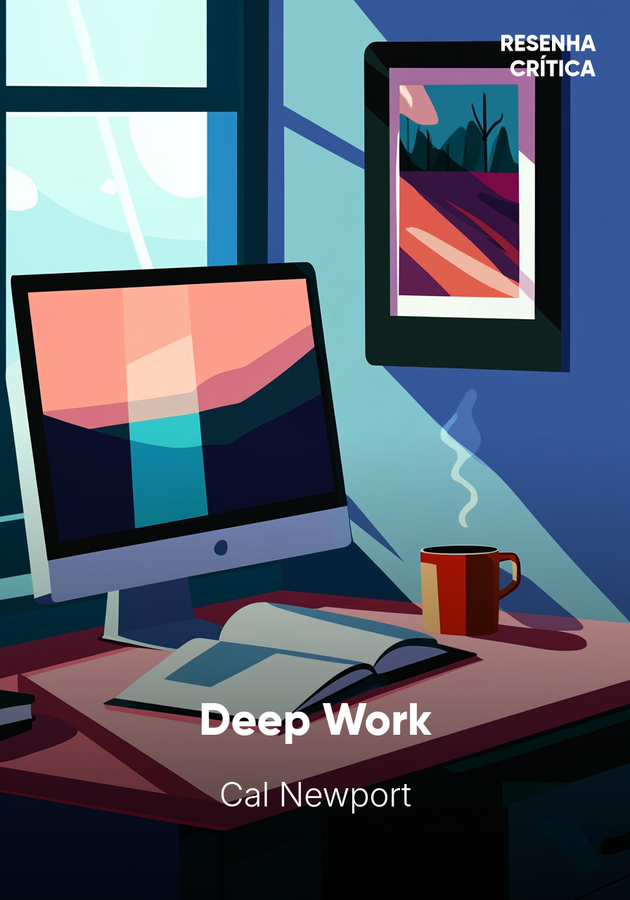 Book cover of Deep Work by Cal Newport — critical summary review on 12min