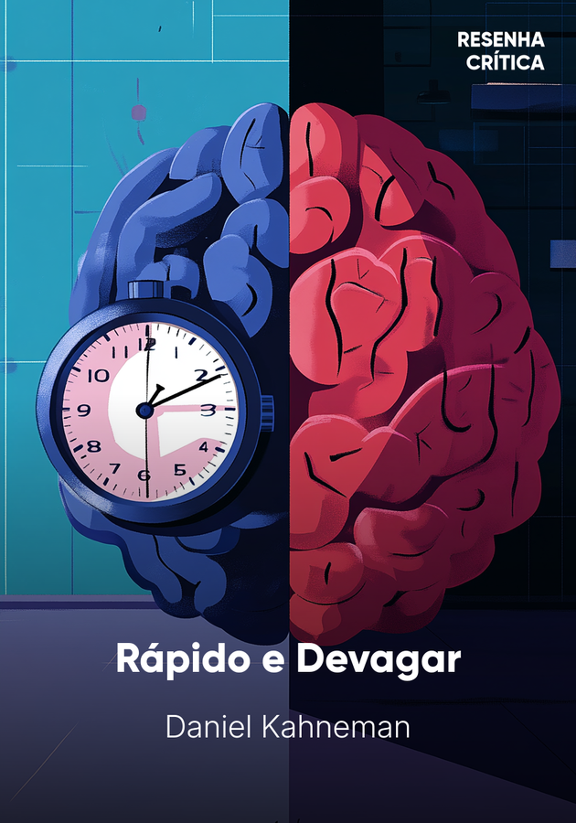 Capa do livro Rápido e Devagar, de Daniel Kahneman — resumo e resenha crítica no 12min