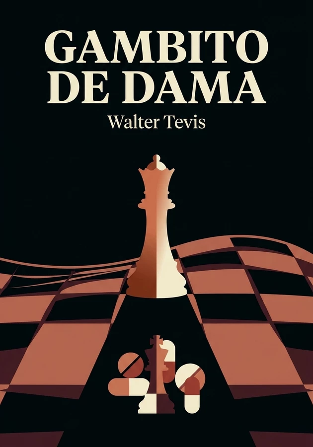 Portada del libro Gambito de dama, de Walter Tevis — resumen crítico y reseña en 12min