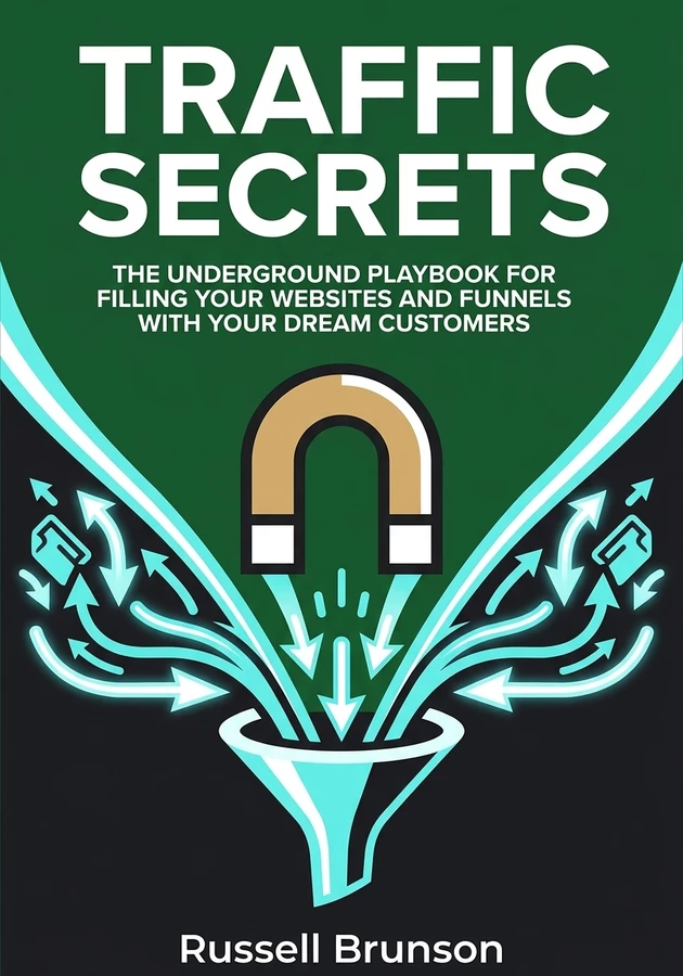 Capa do livro Traffic secrets, de Russell Brunson — resumo e resenha crítica no 12min