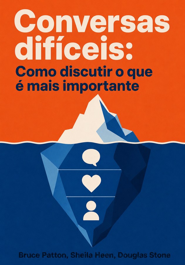 Capa do livro Conversas difíceis: Como discutir o que é mais importante, de Sheila Heen — resumo e resenha crítica no 12min