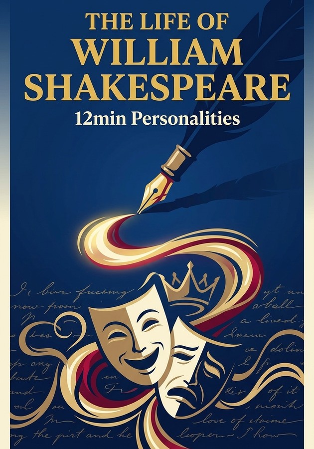 Book cover of The Life of William Shakespeare by 12min Personalities — critical summary review on 12min