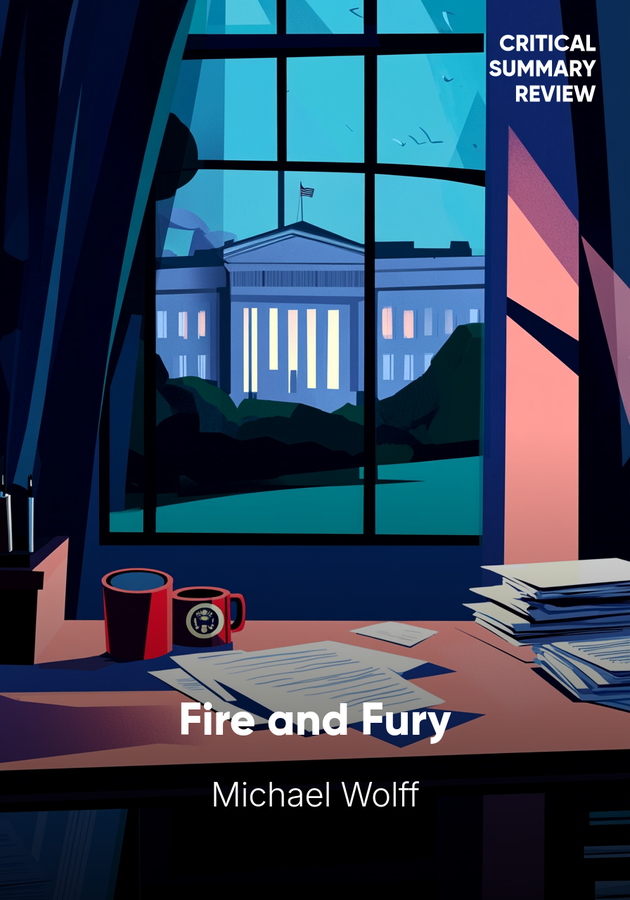 Book cover of Fire and Fury by Michael Wolff — critical summary review on 12min