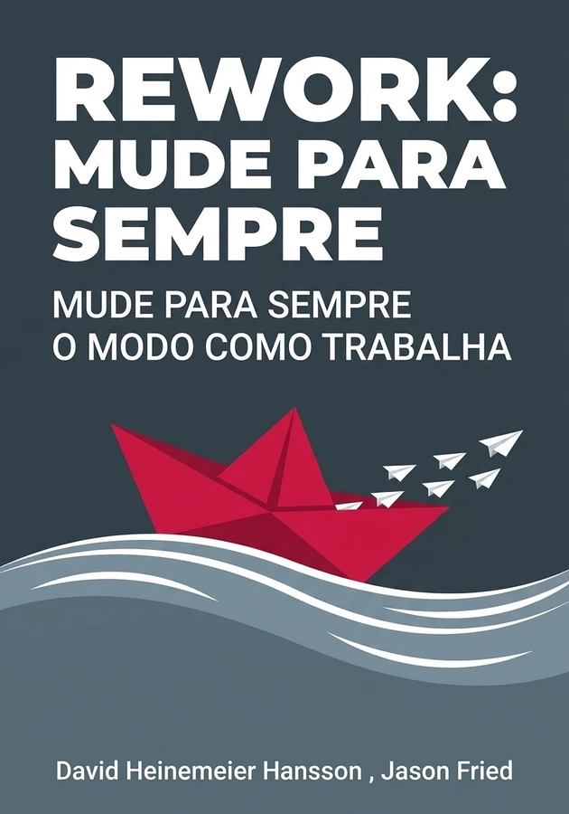 Capa do livro Rework: Mude para sempre o modo como trabalha, de David Heinemeier Hansson  & Jason Fried — resumo e resenha crítica no 12min