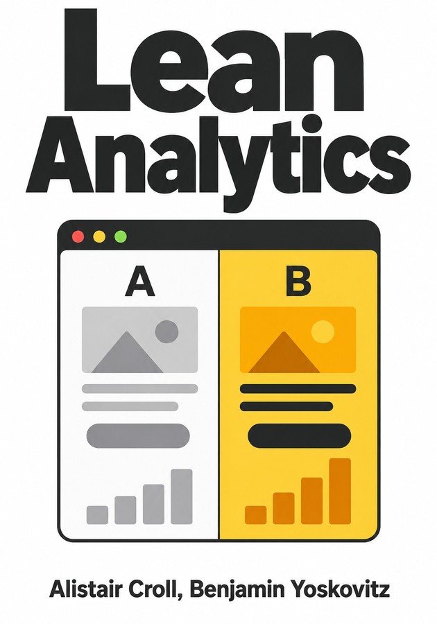 Book cover of Lean Analytics by Alistair Croll & Benjamin Yoskovitz — critical summary review on 12min