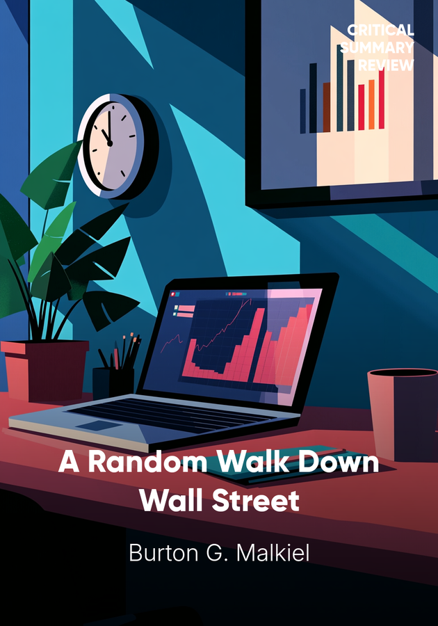 Book cover of A Random Walk Down Wall Street by Burton G. Malkiel — critical summary review on 12min