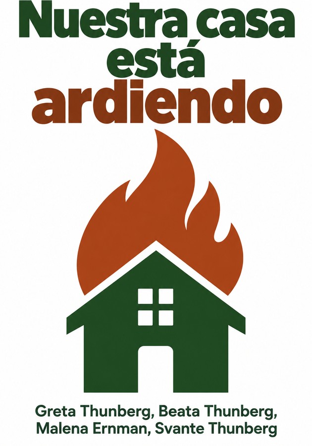 Portada del libro Nuestra casa está ardiendo, de Greta Thunberg — resumen crítico y reseña en 12min