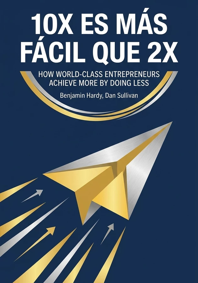 Portada del libro 10x es más fácil que 2x, de Dan Sullivan &  Benjamin Hardy — resumen crítico y reseña en 12min
