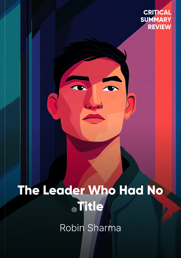 Book cover of The Leader Who Had No Title by Robin Sharma — critical summary review on 12min