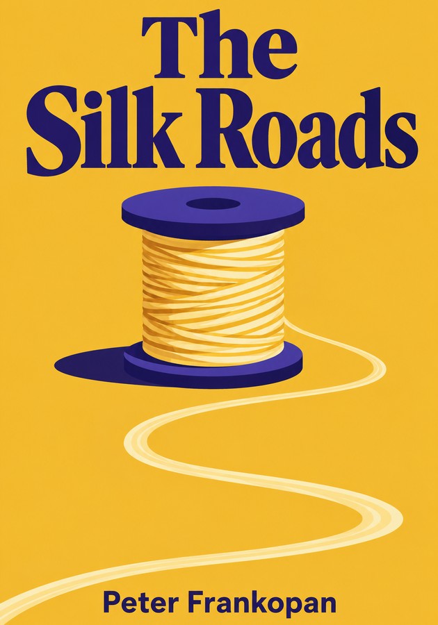 Book cover of The Silk Roads by Peter Frankopan — critical summary review on 12min