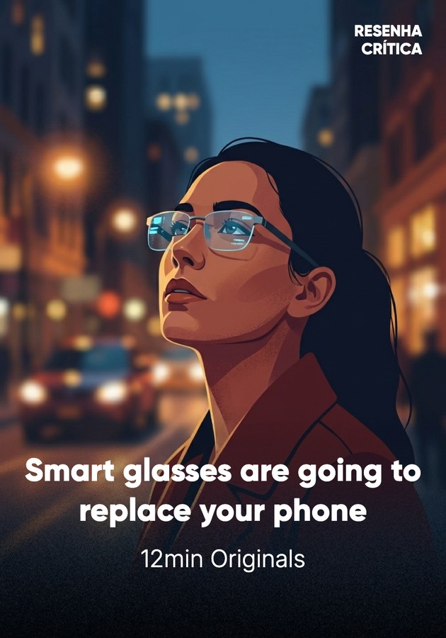 Book cover of Smart glasses are going to replace your phone by 12min Originals — critical summary review on 12min
