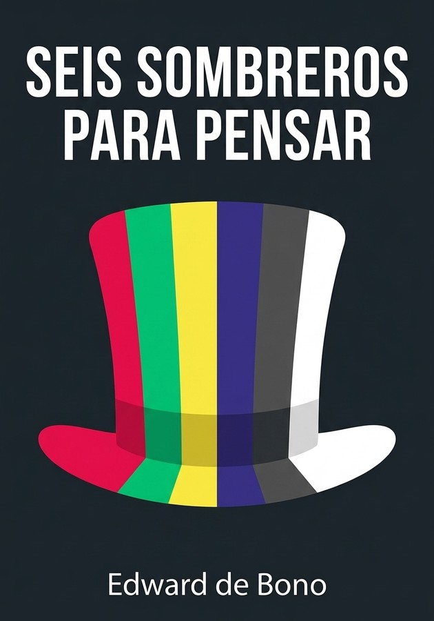 Portada del libro Seis sombreros para pensar, de Edward de Bono — resumen crítico y reseña en 12min