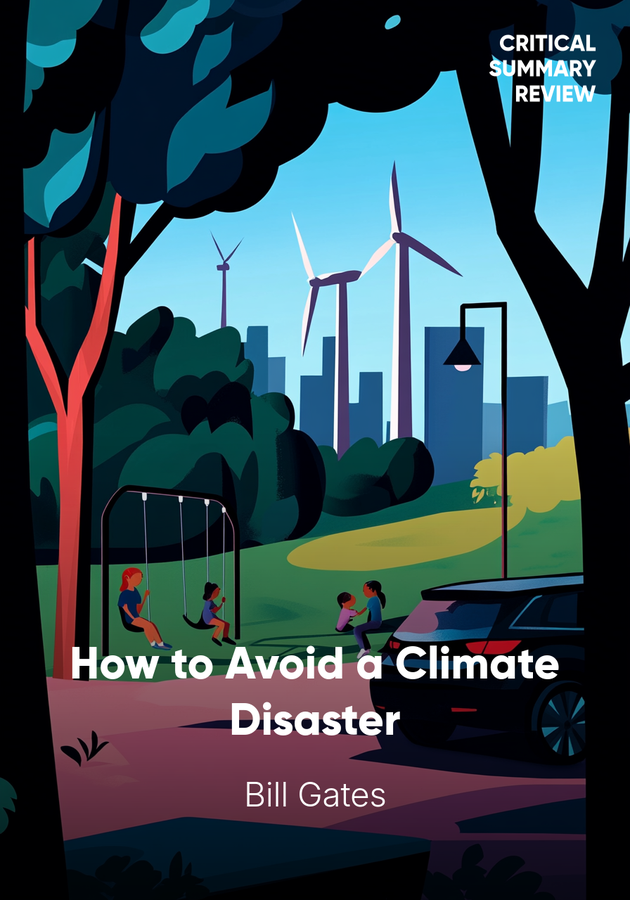 Book cover of How to Avoid a Climate Disaster by Bill Gates — critical summary review on 12min
