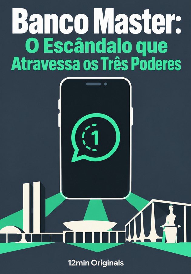 Capa do livro Banco Master: O Escândalo que Atravessa os Três Poderes, de 12min Originals — resumo e resenha crítica no 12min