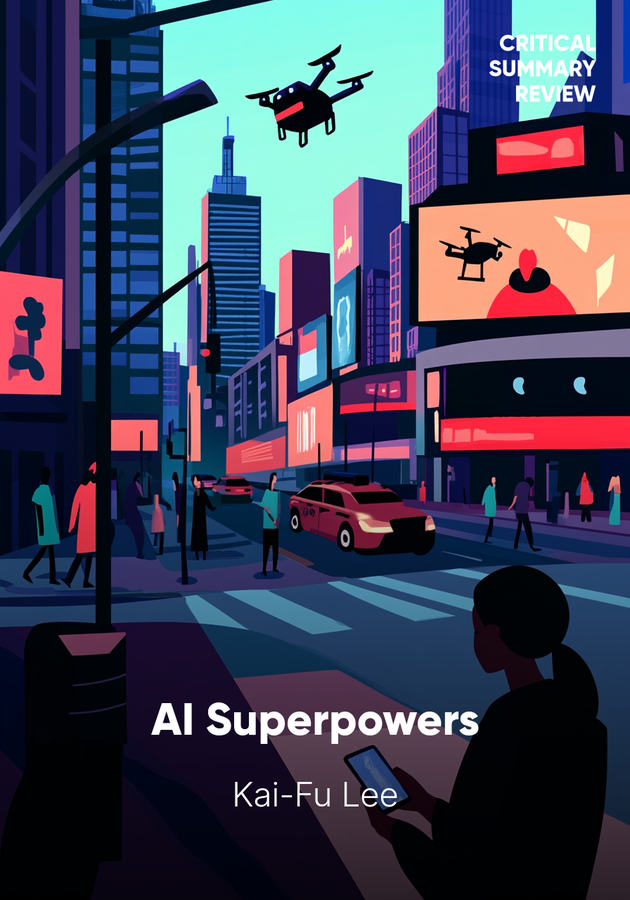 Book cover of AI Superpowers by Kai-Fu Lee — critical summary review on 12min