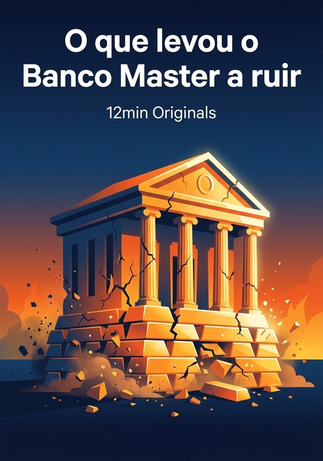 Capa do livro O que levou o Banco Master a ruir, de 12min Originals — resumo e resenha crítica no 12min