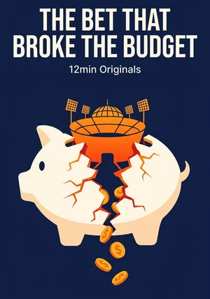 Book cover of The Bet That Broke the Budget by 12min Originals — critical summary review on 12min