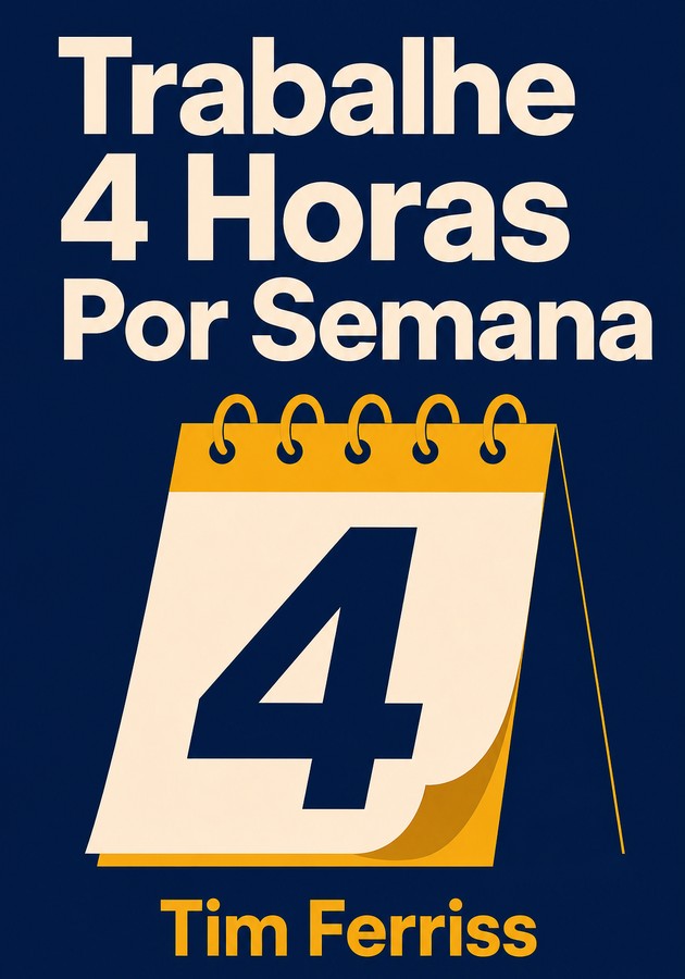 Capa do livro Trabalhe 4 Horas Por Semana , de Tim Ferriss — resumo e resenha crítica no 12min