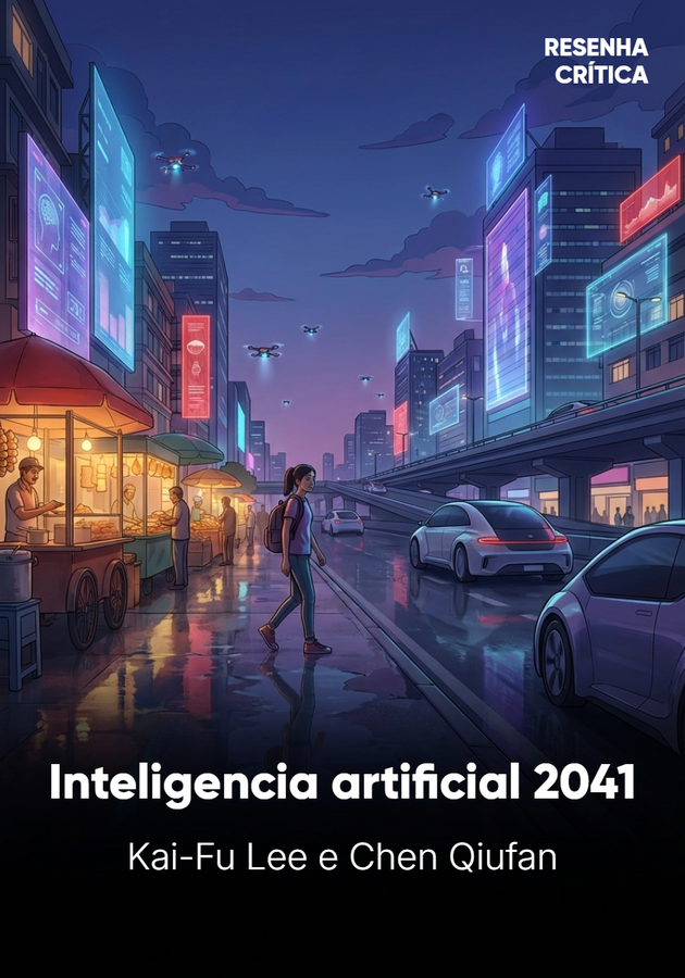 Portada del libro Inteligencia artificial 2041, de Kai-Fu Lee & Chen Qiufan — resumen crítico y reseña en 12min