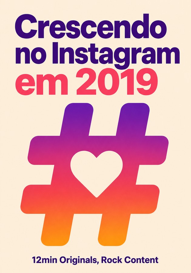 Capa do livro Crescendo no Instagram em 2019, de  Rock Content — resumo e resenha crítica no 12min