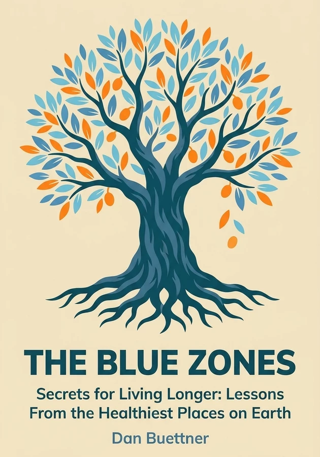 Book cover of The Blue Zones by Dan Buettner — critical summary review on 12min