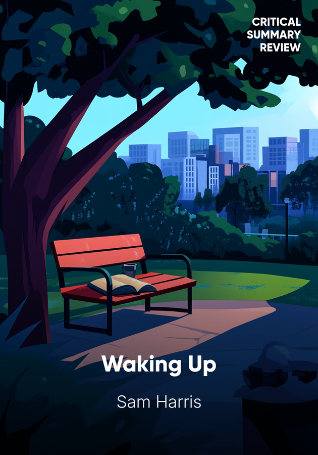 Book cover of Waking Up by Sam Harris — critical summary review on 12min