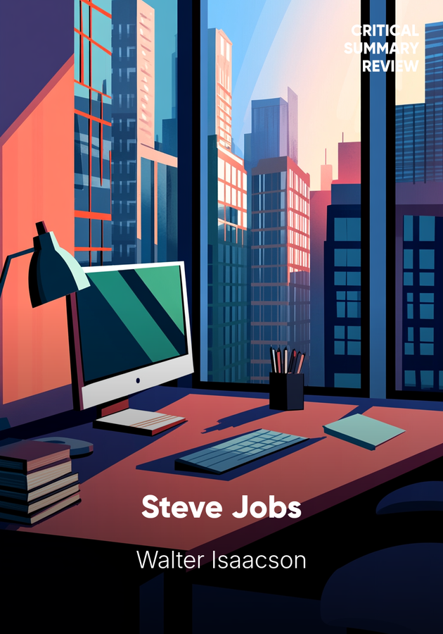 Book cover of Steve Jobs by Walter Isaacson — critical summary review on 12min