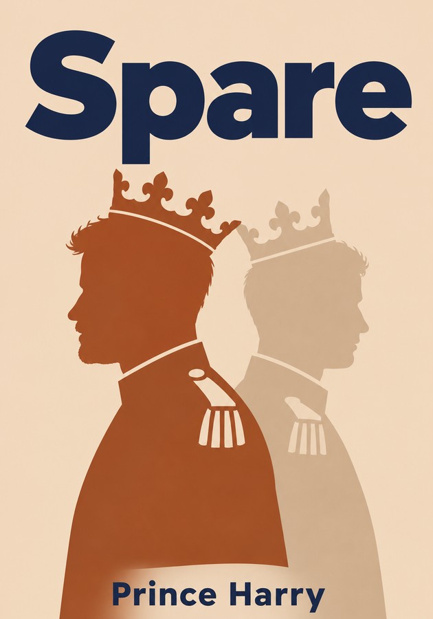 Book cover of Spare by Prince Harry — critical summary review on 12min