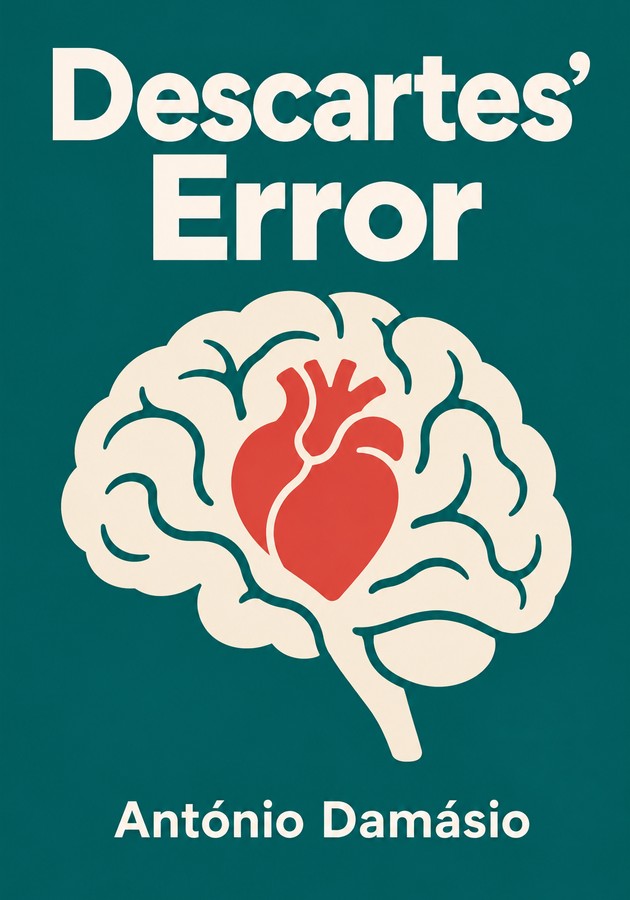 Book cover of Descartes’ Error by António Damásio — critical summary review on 12min