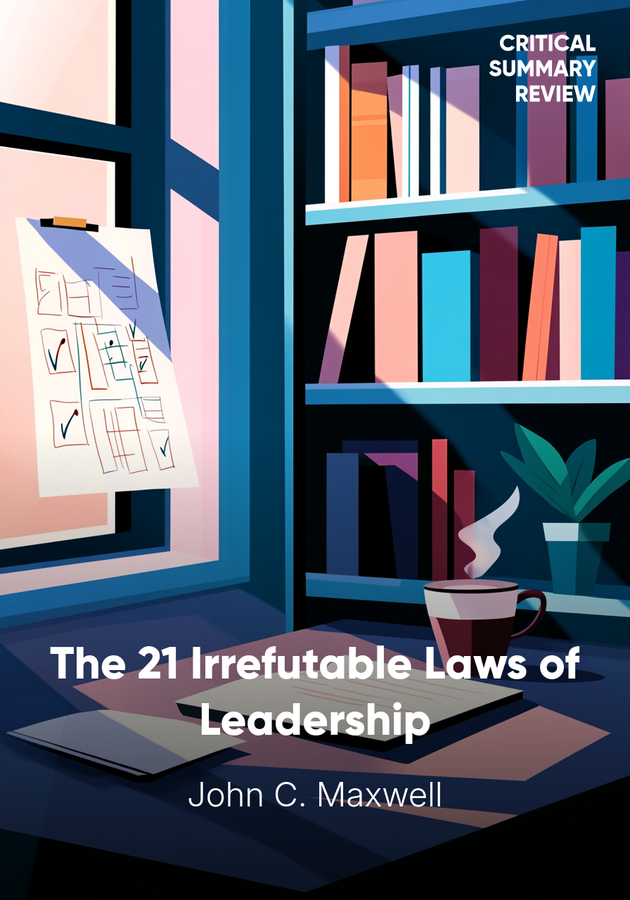 Book cover of The 21 Irrefutable Laws of Leadership by John C. Maxwell — critical summary review on 12min