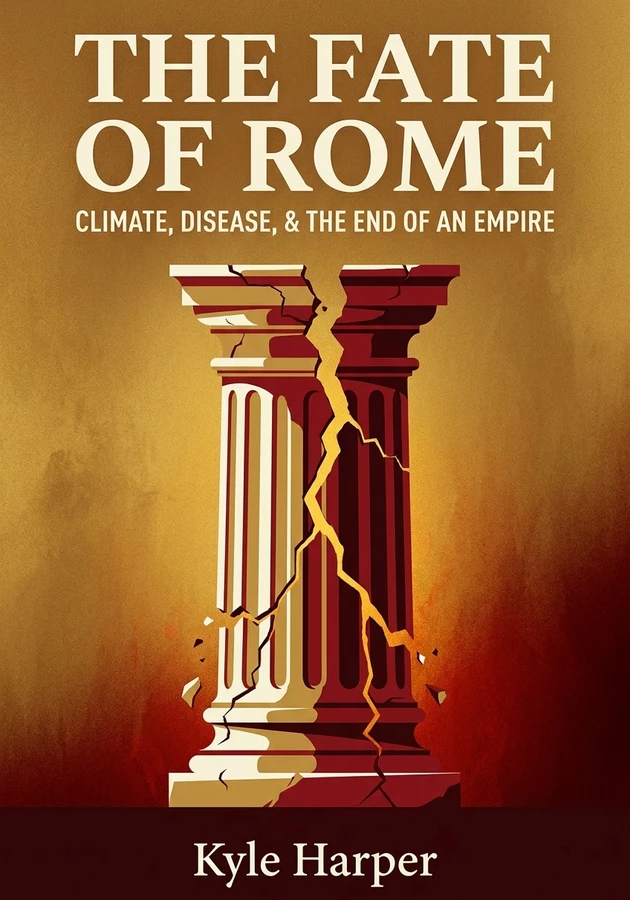 Book cover of The Fate of Rome by Kyle Harper — critical summary review on 12min