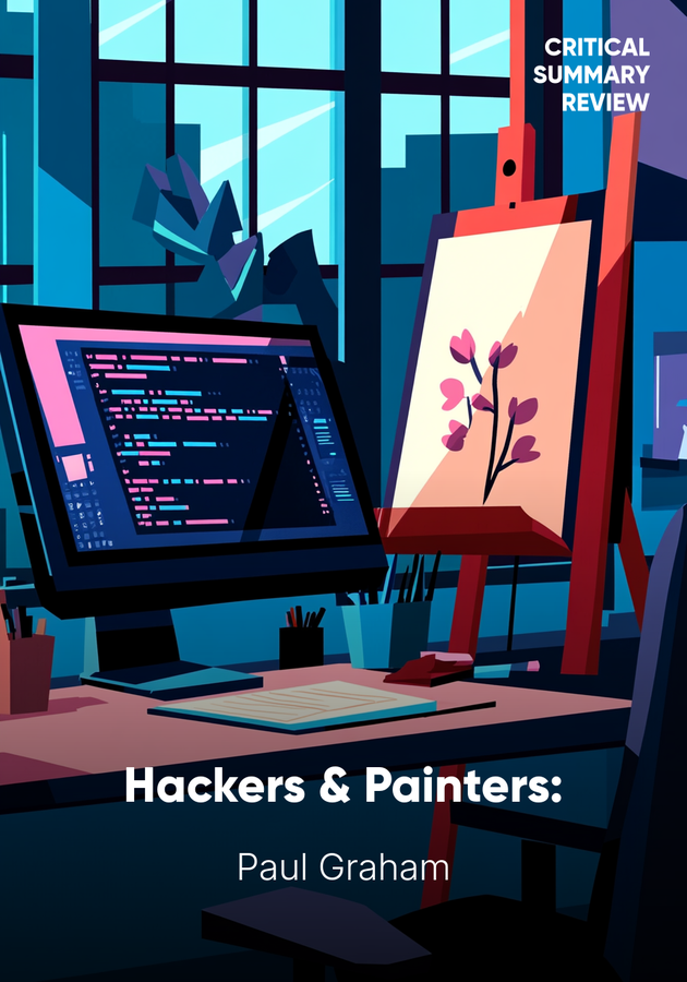 Book cover of Hackers & Painters: by Paul Graham — critical summary review on 12min