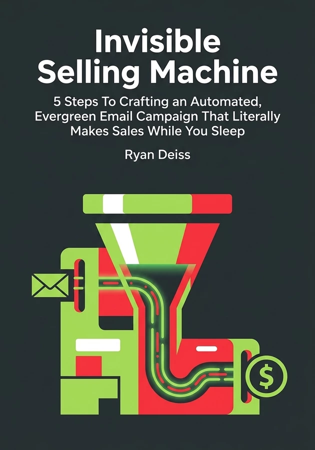 Book cover of Invisible Selling Machine by Ryan Deiss — critical summary review on 12min
