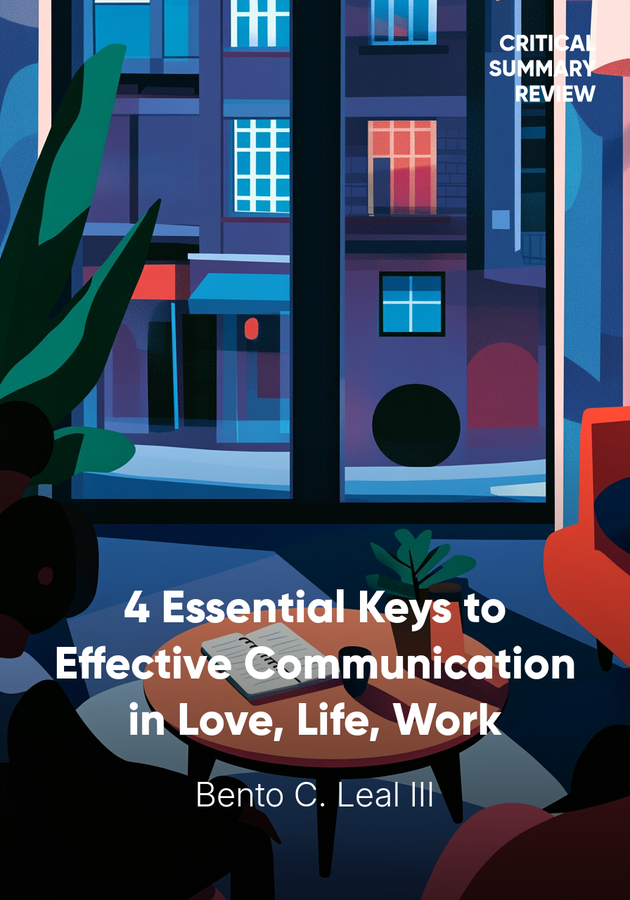 Book cover of 4 Essential Keys to Effective Communication in Love, Life, Work by Bento C. Leal III — critical summary review on 12min