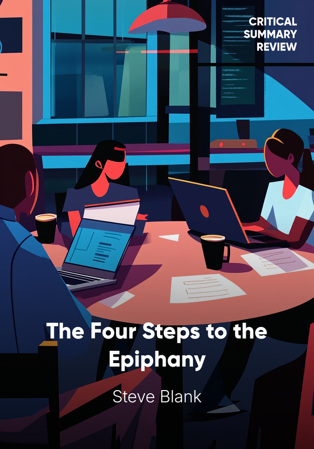 Book cover of The Four Steps to the Epiphany by Steve Blank — critical summary review on 12min