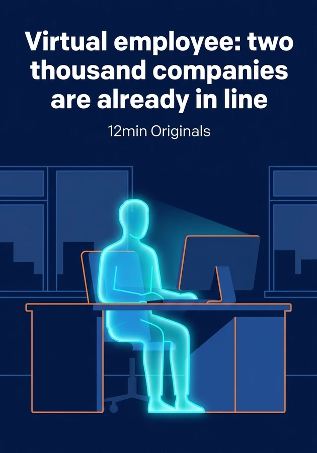 Book cover of Virtual employee: two thousand companies are already in line by 12min Originals — critical summary review on 12min