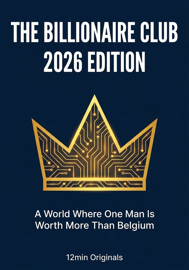 Book cover of The Billionaire Club, 2026 Edition: A World Where One Man Is Worth More Than Belgium by 12min Originals — critical summary review on 12min