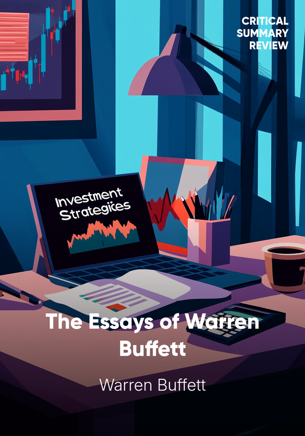 Book cover of The Essays of Warren Buffett by Warren Buffett — critical summary review on 12min