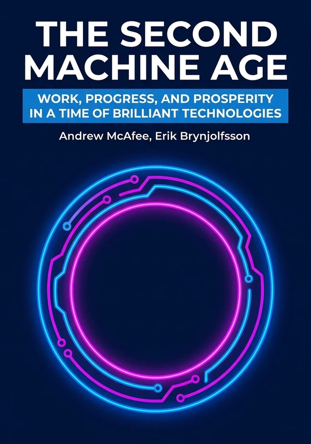 Book cover of The Second Machine Age by Andrew McAfee — critical summary review on 12min