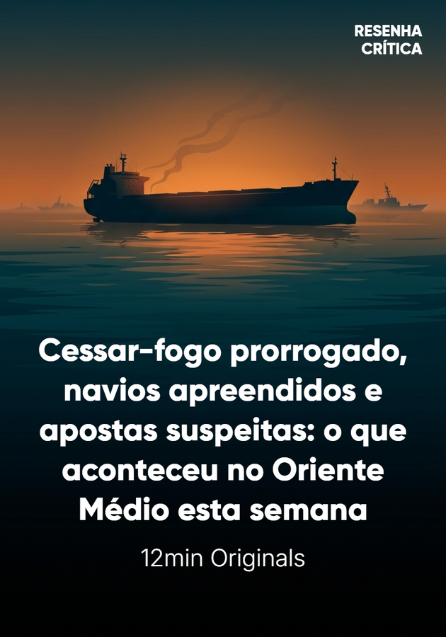 Capa do livro Cessar-fogo prorrogado, navios apreendidos e apostas suspeitas: o que aconteceu no Oriente Médio esta semana, de 12min Originals — resumo e resenha crítica no 12min