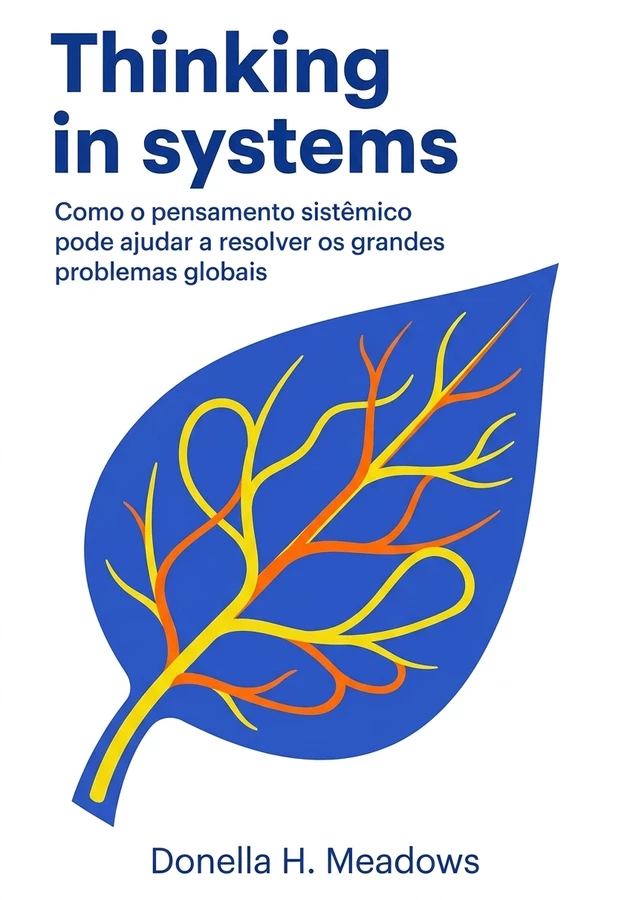 Capa do livro Thinking in systems, de Donella H. Meadows — resumo e resenha crítica no 12min