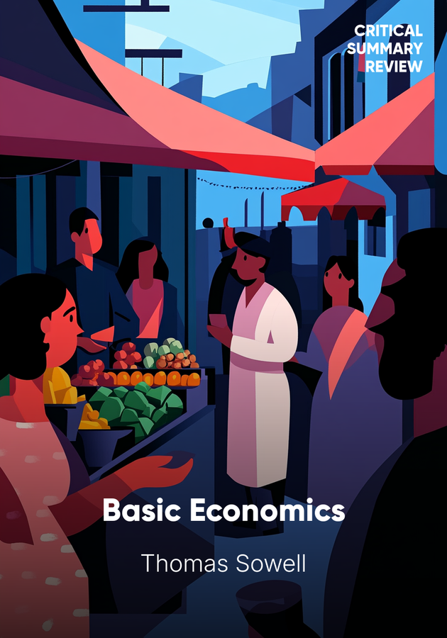 Book cover of Basic Economics by Thomas Sowell — critical summary review on 12min
